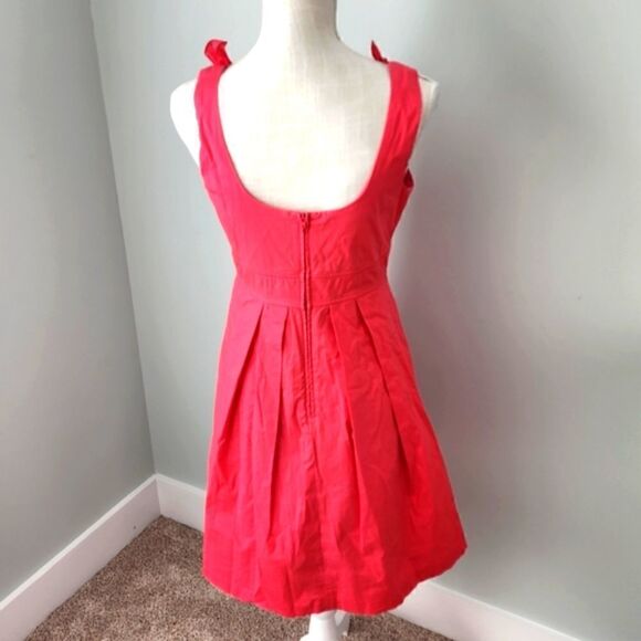 Maurices Sleeveless Sheath Ruffle Neckline Midi Dress Size 5/6 Coral - Picture 4 of 8